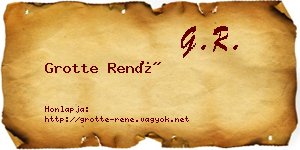 Grotte René névjegykártya